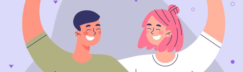 two youth high fiving